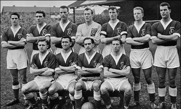 La selección galesa que disputó el Mundial de 1958 en Suecia.
